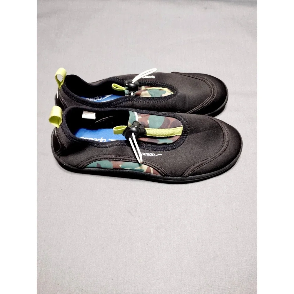 Speedo Camouflage Black Surfwalker Resort Water Shoes Swim Aqua Quick Dry Kids L